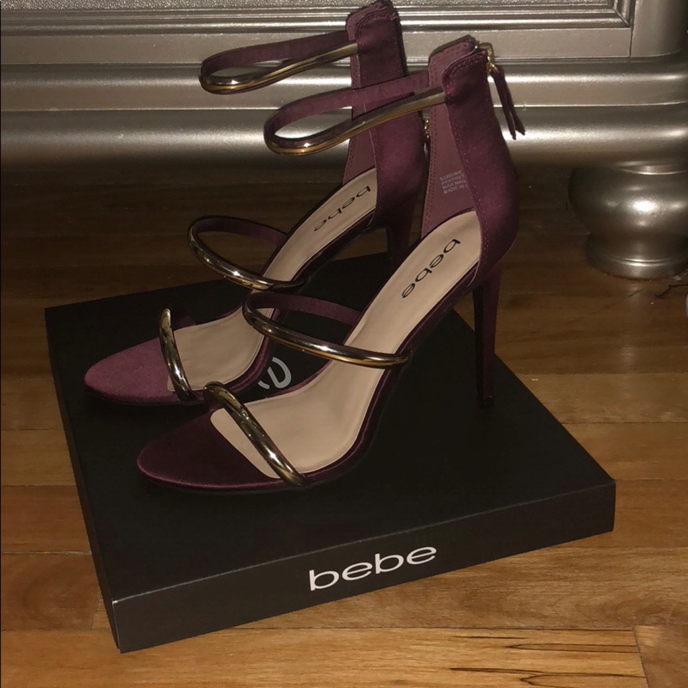 Bebe burgundy heels - Picture 3 of 4
